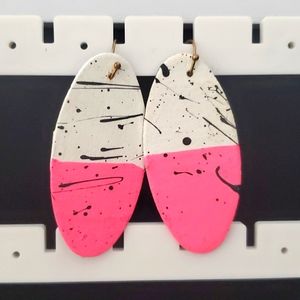 Hand-made splatter earrings